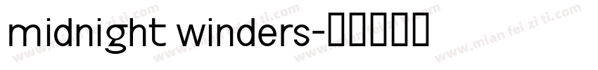 midnight winders字体转换